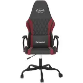 vidaXL Gaming-Stuhl mit Massagefunktion Schwarz und Weinrot Kunstleder