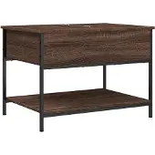 vidaXL Couchtisch Braun Eichen-Optik 100x50x50 cm Holzwerkstoff Metall