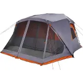 vidaXL Familienzelt 10 Personen Grau Orange Quick Release Wasserdicht