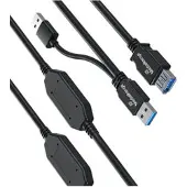 MediaRange MRCS244, 15 m, 2 x USB A, USB A, USB 3.2 Gen 1 (3.1 Gen 1), 5 Gbit/s, Schwarz