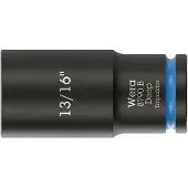 Wera 8790 B Impaktor Deep Steckschlüsseleinsatz mit 3/8 zoll-Antrieb, 13/16 zoll x 63 mm