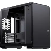 Jonsbo U4 Mini, Mini Tower, PC, Schwarz, ITX, Mini-ATX, Stahl, Gehärtetes Glas, Gaming