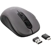 InLine Maus 3-in-1, Bluetooth + 2x 2.4GHz Funk, 5 Tasten, optisch, grau/schwarz, rechts, Optisch, RF Wireless + Bluetooth, 2400 DPI, Grau, Schwarz