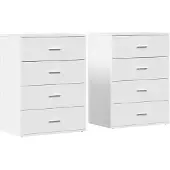 vidaXL Sideboards 2 Stk. Weiß 60x39x80 cm Holzwerkstoff