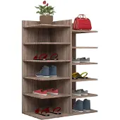 VCM Schuhschrank "Schuhregal Schuhschrank Schuhkommode Enosa", braun (sonoma, eiche), B:60cm T:30cm, Obermaterial: 100% Holz Wood., Schränke, Schuhschrank