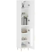 vidaXL Highboard Weiß 34,5x34x180 cm Holzwerkstoff