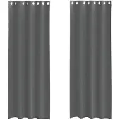 vidaXL Voile Vorhänge mit Ösen 2 Stk. Dunkelgrau 140x260 cm