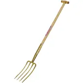 Freund ERNTEKÖNIG Spatengabel mit Bajonettzinken, gold 85 cm Eschen-T-Stiel