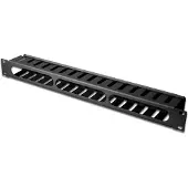 Digitus cable management cage 1U Removable front shield RAL 9005 black