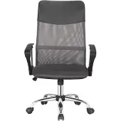 HTI Bürostuhl Landshut höhenverstellbar Grau 120 kg Hartbodenrollen Sitzhöhe 45-55 cm