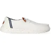 HeyDude Wendy Washed Canvas Dames Halbschuhe White Größe 41