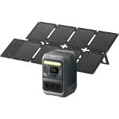 Anker SOLIX C300X DC + PS60 Faltbares Solarpanel, Solar, Zigarettenanzünder, USB, 288 Wh, 300 W, 60 W, 140 W, Schwarz