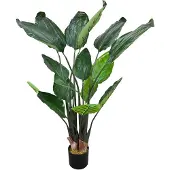 Decovego Kunstpflanze Strelitzie, Paradiesvogelblume, im Topf, Höhe 120 cm