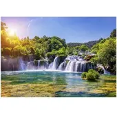 WALLARENA FOTOTAPETE Wasserfall 3D Natur 350x250