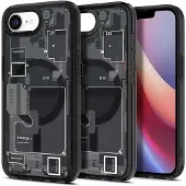 Spigen Ultra Hybrid Zero One MagFit Hülle für iPhone 16e 2025, kompatibel mit MagSafe-Zubehör - Schwarz