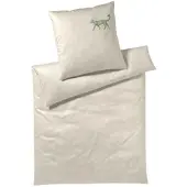 Elegante Mako Satin Bettwäsche Traveller 155x220 cm + 80x80 cm | sand - beige
