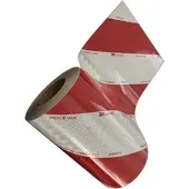 3M Kfz-Warnmarkierung 823i, Rot/Weiß, Linksweisend, bezogen auf die horizontale Verklebung, 141 mm x 45,7 m
