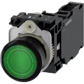 Siemens Drucktaster 1f gn rnd Ř22mm 1S 1Ö 1W 3SU1106-0AB40-1FA0