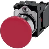 Siemens Mushroom pushbutton 22mm red 40mm 1NC
