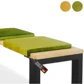 Lycce Klemmkissen / Sitzkissen mit 1 Leiste, Samtbezug FRESH senf oliv