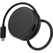 Satechi OntheGo, USB Typ-C, HDMI, RJ-45, USB Typ-C, USB 3.2 Gen 1 (3.1 Gen 1) Type-A, DisplayPort, 5000 Mbit/s, 60 Hz, Schwarz, 100 W