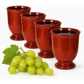 MamboCat 4er Set Lasierte Tonbecher 175ml ideal für Honigwein