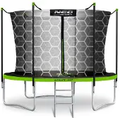 Neo-Sport Gartentrampolin 183 cm (6 Fuß) mit Innennetz und Leiter