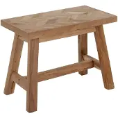 MUST Living Bank Herringbone aus Teakholz, massiv und nachhaltig, 60 cm, naturbraun, für drinnen