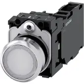 Siemens Drucktaster 1f ws rnd Ř22mm 1S 1Ö 1W 3SU1153-0AB60-1FA0