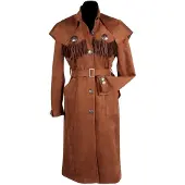 Thetru Damen Mantel Western, braun