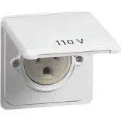 Peha Standard - US NEMA-Steckdose, weiß Klappdeckel, 5-15 R, 15 A 125 V