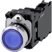 Siemens Drucktaster 1f bl rnd Ř22mm 1S 1Ö 1W 3SU1153-0AB50-3FA0