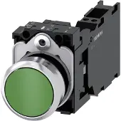 Siemens Drucktaster 1f gn rnd Ř22mm 1S 1Ö 1W 3SU1150-0AB40-3FA0