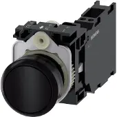 Siemens Drucktaster 1f sw rnd Ř22mm 1S 1Ö 1W 3SU1100-0AB10-3FA0
