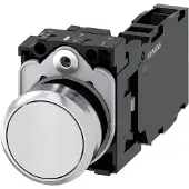 Siemens Drucktaster 1f ws rnd Ř22mm 1S 1Ö 1W 3SU1150-0AB60-1FA0