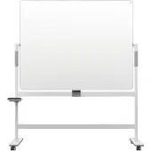 Nobo Whiteboard Move & Meet, Stiftablage, horizontaler Drehpunkt, feststellbare Rollen, B 1500 x H 1200 mm, weiß