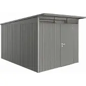 Biohort AvantGarde, Metallschuppen, Einzelbild, Schuppendach, Quarzmetallic grau, Stahl, Quarzmetallic grau