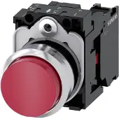 Siemens Drucktaster 1f rt rnd Ř22mm 1Ö 3SU1150-0BB20-1CA0