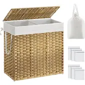 Songmics Laundry Basket with Lid LCB253N01