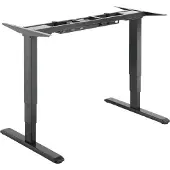 Equip ERGO Elektrisches-Sitz-Steh-Tischgestell, Doppelmotor, Schwarz, 100 kg, Elektro, 38 mm/sek, 2 Bein(e), Kunststoff, Stahl, Schwarz