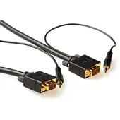 ACT AK4993 7m VGA (D-Sub) + 3.5mm VGA (D-Sub) + 3.5mm Schwarz Videokabel-Adapter
