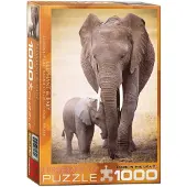 Eurographics Elephant & Baby 1000pcs, 1000 Stück(e), Tiere
