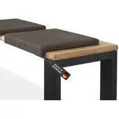 Lycce Klemmkissen / Sitzkissen mit 1 Leiste, Kunstlederbezug