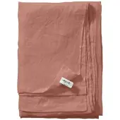 Elegante Halbleinen Betttuch Breezee 260x260 cm | terra - orange