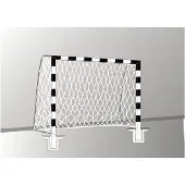 Sport-Thieme Handballtor in Bodenhülsen stehend, 3x2 m, Schwarz-Silber, Verschraubte Eckverbindungen