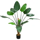 Decovego Kunstpflanze Strelitzie, Paradiesvogelblume, im Topf, Höhe 145 cm