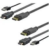 VivoLink PROHDMIUSBDP2 2m DisplayPort HDMI + USB Schwarz Videokabel-Adapter