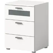 Inn.Furn Nachttisch Weiß 45 x 60 cm mit Soft-Close Dante