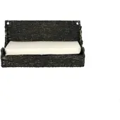 Silvio Design Wandliege 'Seegras', schwarz, 15 x 25 x 40 cm