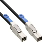 Intos externes Mini SAS HD Kabel, SFF-8644 zu SFF-8644, 12Gb/s, 2m, 2 m, SFF-8644, SFF-8644, Männlich/Männlich, Schwarz, 194 g